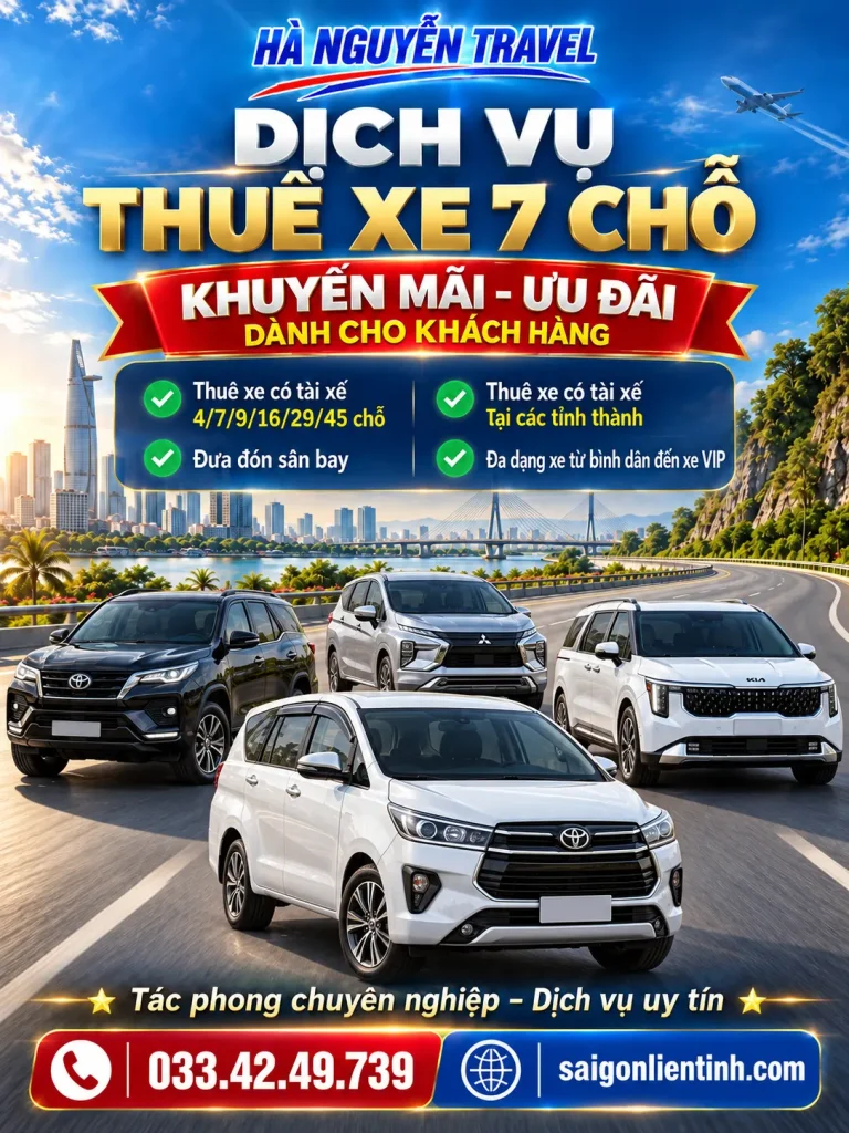 Thuê Xe 7 Chỗ Có Tài Xế