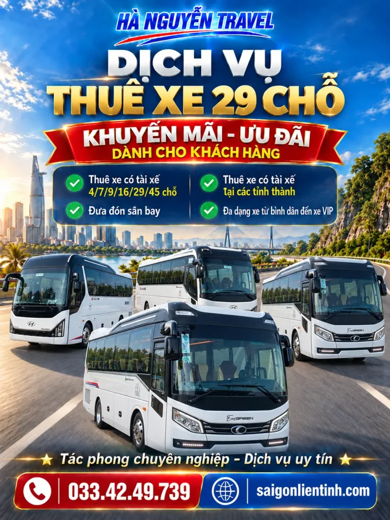 Thuê Xe 29 Chỗ Có Tài Xế