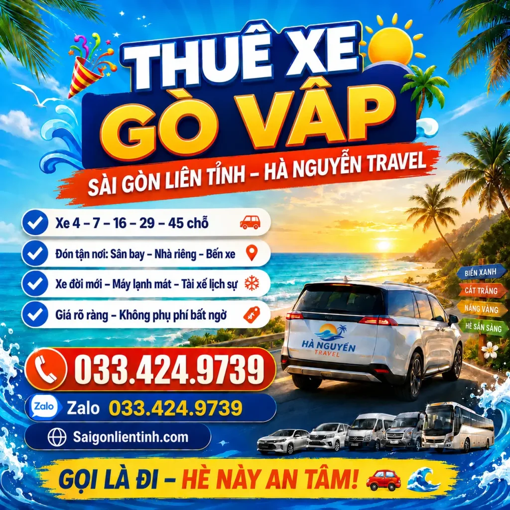 Thuê xe Gò Vấp - Có Tài Xế 4-45 Chỗ