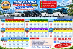 Bảng Giá Thuê Xe Tại Sài Gòn